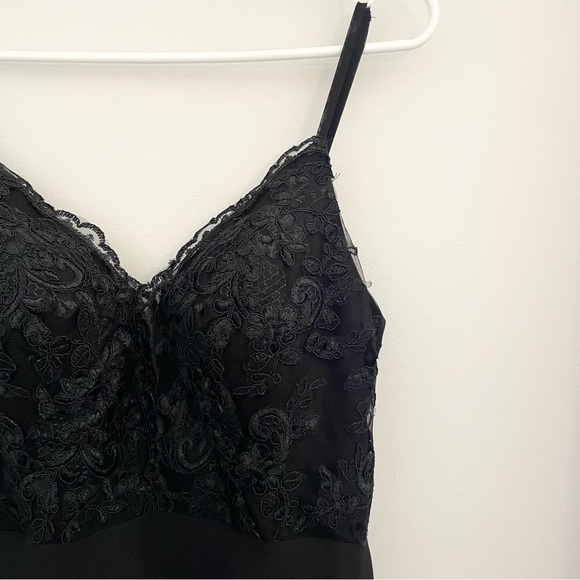 Azazie Sonya Flowy V-Neck Lace Dress | Black Bridesmaid Dress | Prom | F… - Picture 7 of 15